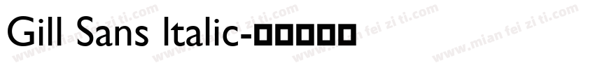 Gill Sans ltalic字体转换
